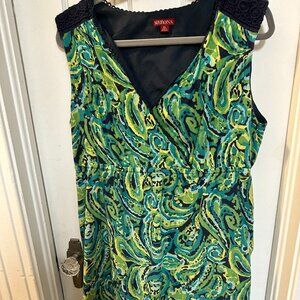 Merona Women's ALine Faux Wrap Midi Dress-Size XL